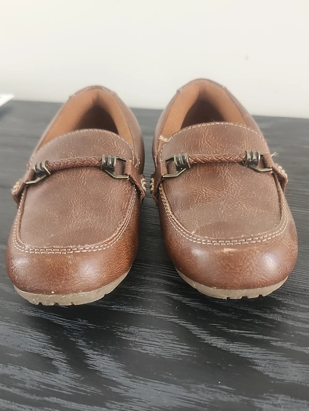 Crown Vintage Boys Size 12 Leather Loafers – Classic Preppy